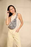 Sasha Leopard Ecru Bauchtasche