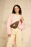 Olivia Gürteltasche Leopardenmuster Zimt