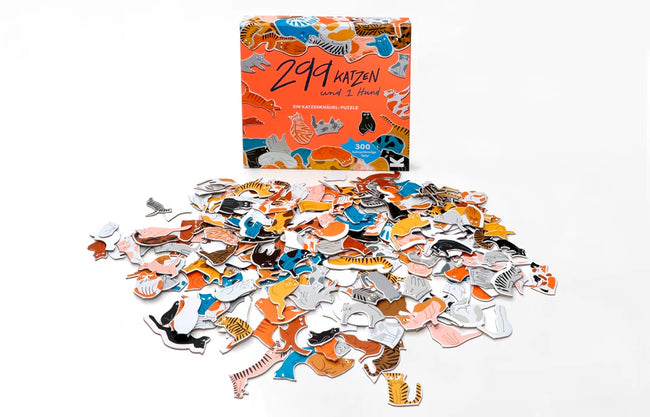 Puzzle "299 Katzen und 1 Hund"