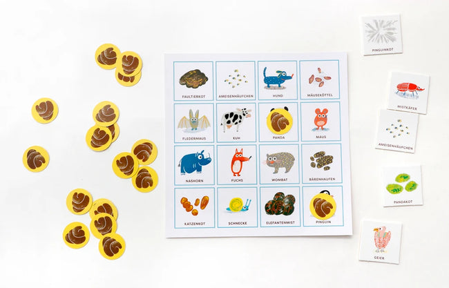 Spiel "Tierkacke-Bingo"