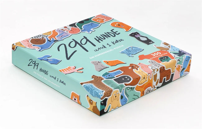 Puzzle "299 Hunde und 1 Katze"