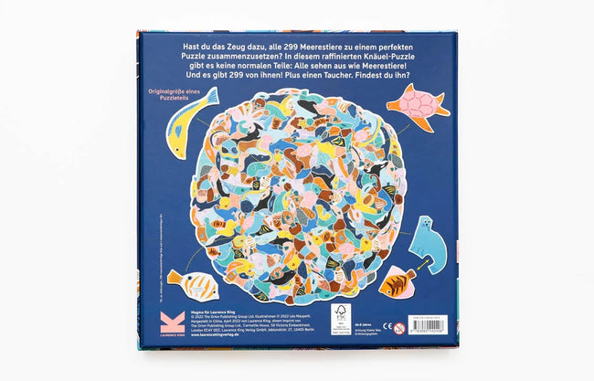 Puzzle "299 Meerestiere und 1 Taucher"