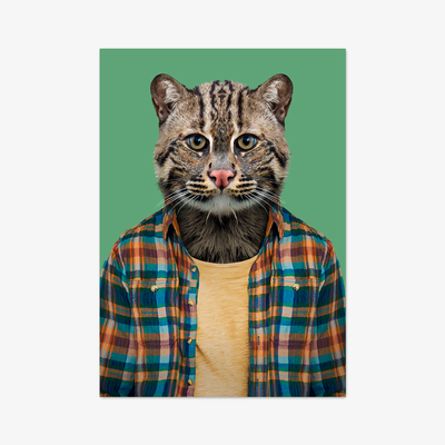 Postkarte "Fishing Cat"