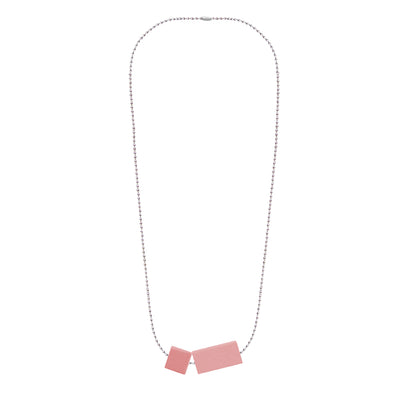 Halskette "Block Small Duo" Rosa