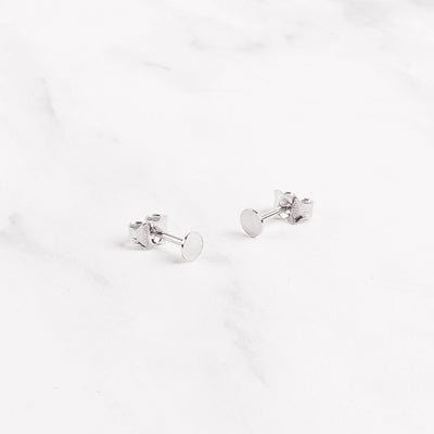 Ohrstecker "Plate" Silber