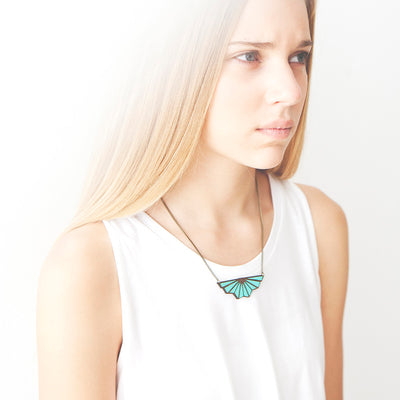 Halskette "Teal Toile De Fond"