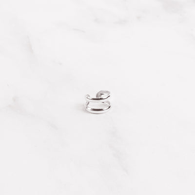 Ear Cuff "Double" Silber