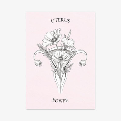 Postkarte "Uterus Power"