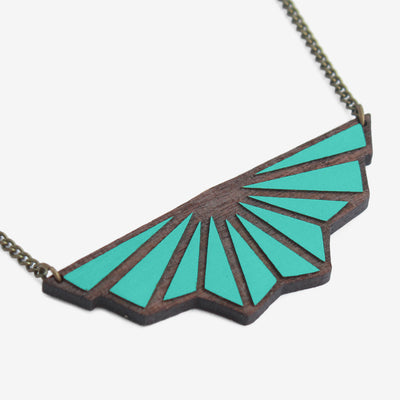 Halskette "Teal Toile De Fond"