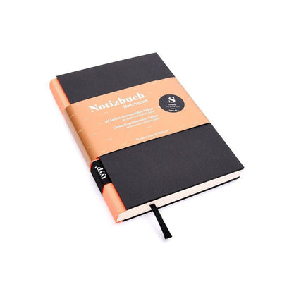 Notizbuch "BerlinBook" Schwarz Lachs A6