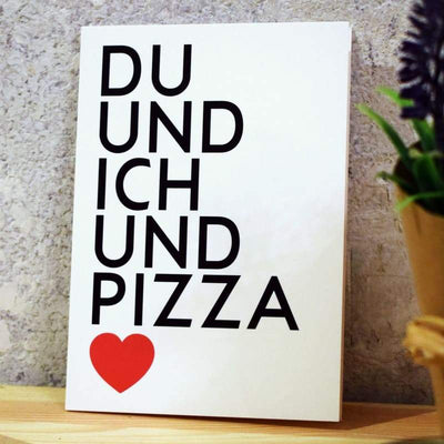 Klappkarte "Du Und Ich Und Pizza"