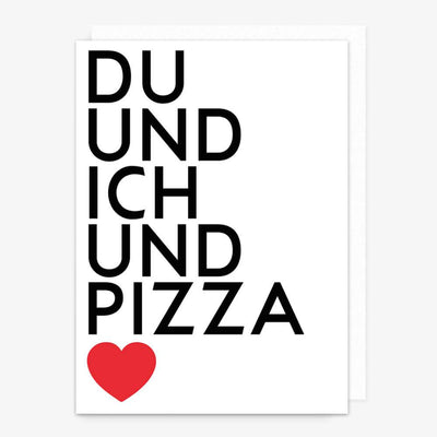 Klappkarte "Du Und Ich Und Pizza"
