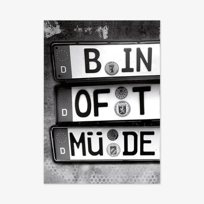 Postkarte "Bin Oft Müde"