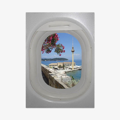 Postkarte "Flugzeugfenster"