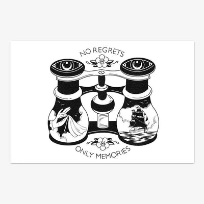 Postkarte "No Regrets"