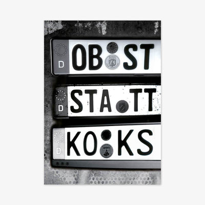 Postkarte "Obst Statt Koks"