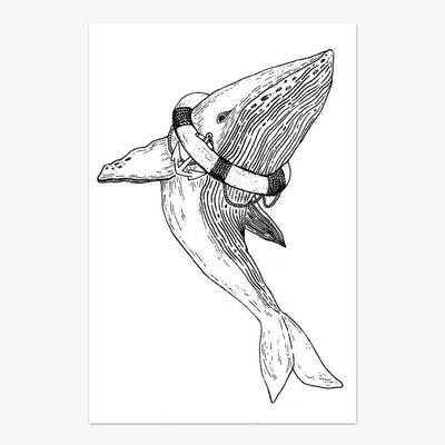 Postkarte "Rescue whale"