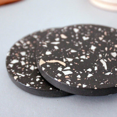 2 Untersetzer, Schwarz