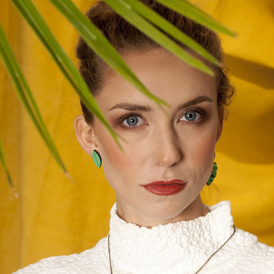 Ohrstecker "Green Leaf"