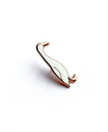 Pin "Laufente" Emaille - weiß
