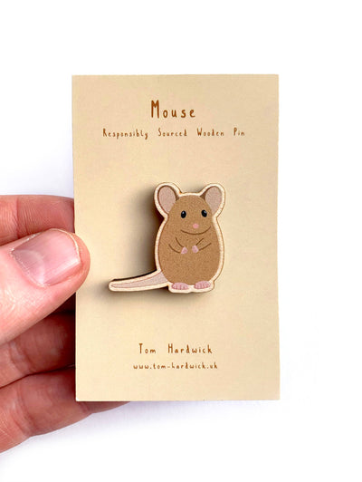 Pin "Braune Maus" Holz