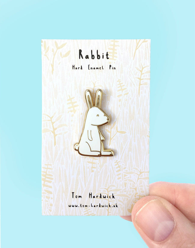Pin "White Rabbit" Emaille