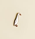Pin "Laufente" Emaille - weiß