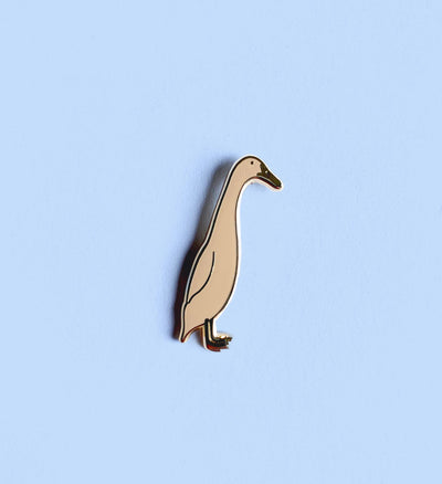 Pin "Laufente" Emaille - hellbraun