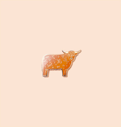 Pin "Highland Cow" Emaille