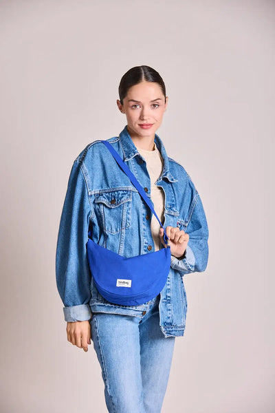 Andrea Halbmondtasche Elektrisch Blau