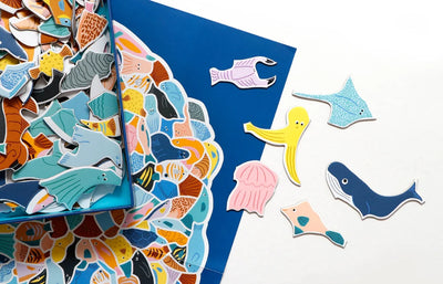 Puzzle "299 Meerestiere und 1 Taucher"