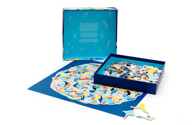 Puzzle "299 Meerestiere und 1 Taucher"