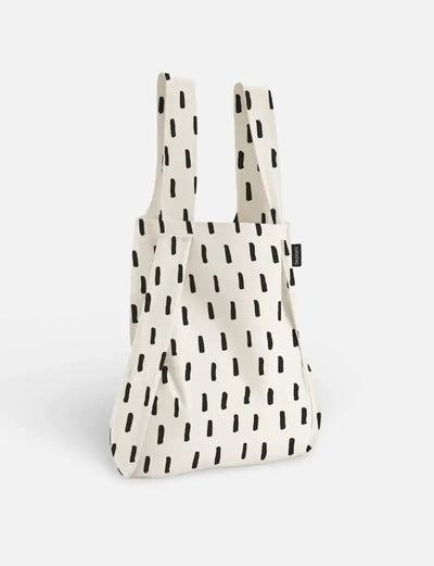 Schwarze Notabag Original mit weißem Pinselmuster