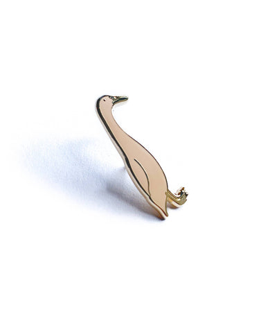 Pin "Laufente" Emaille - hellbraun