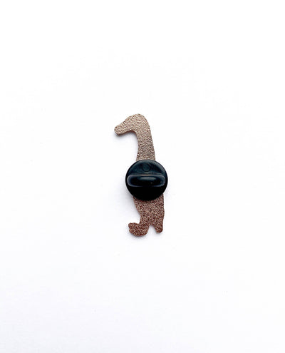 Pin "Laufente" Emaille - weiß