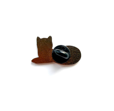 Pin "schwarze Katze" Emaille