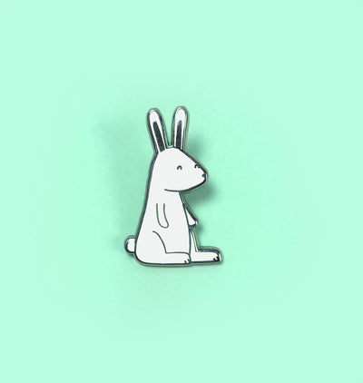 Pin "White Rabbit" Emaille