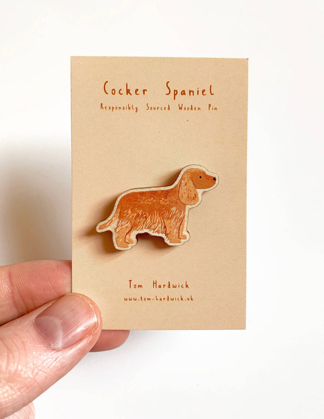 Pin "Cocker Spaniel" Holz