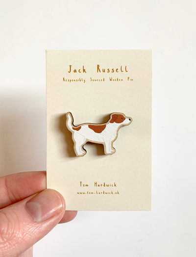 Pin "Jack Russell" Holz