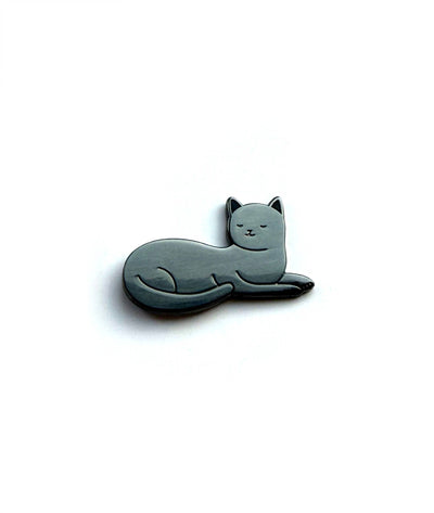 Pin "schwarze Katze" Emaille