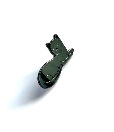 Pin "schwarze Katze" Emaille
