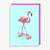 Klappkarte "Skate Flamingo"