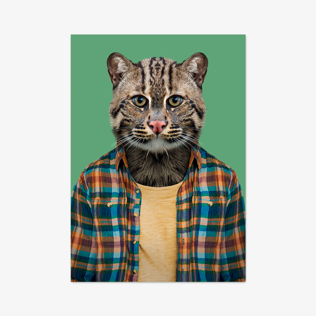 Postkarte "Fishing Cat"