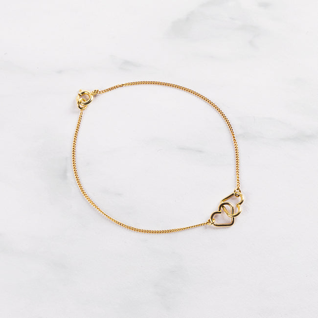 Armband "Two Hearts" Gold