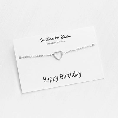 Armband "Happy Birthday" Silber