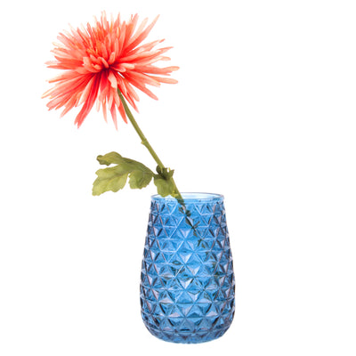 Vase "Diamond Cut" Blau