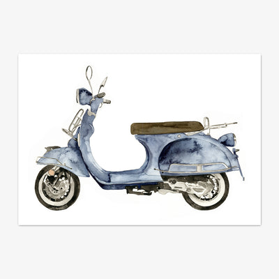 Postkarte "Blue Scooter"