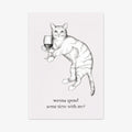 Postkarte "Wine Cat"