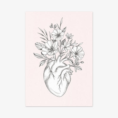 Postkarte "Blooming Heart"