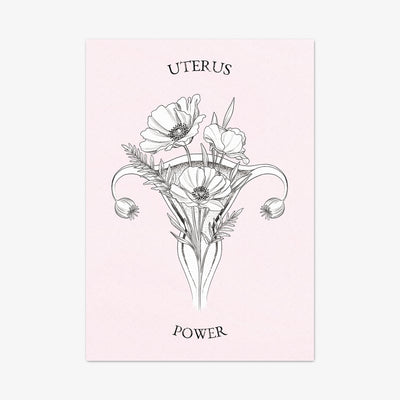 Postkarte "Uterus Power"